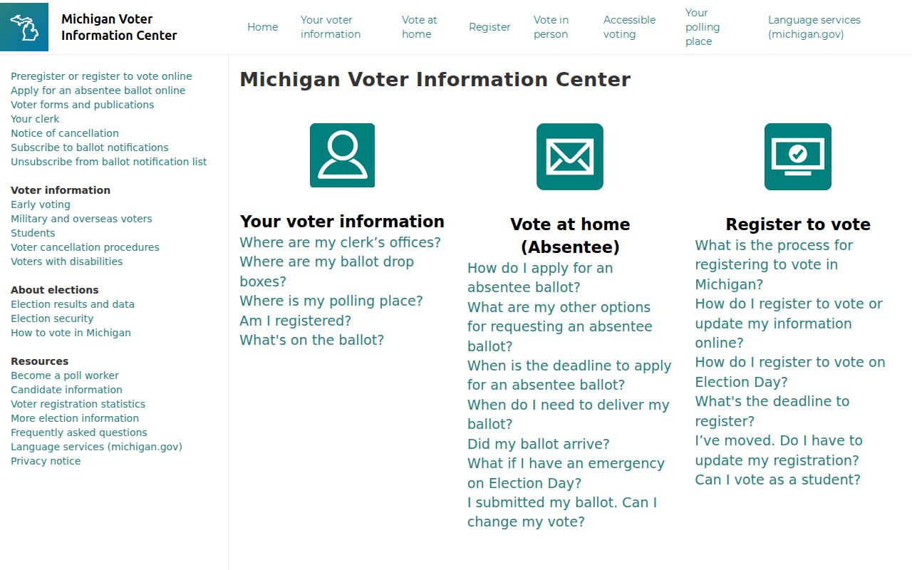 Southgate residents directory Michigan voter lookup screen