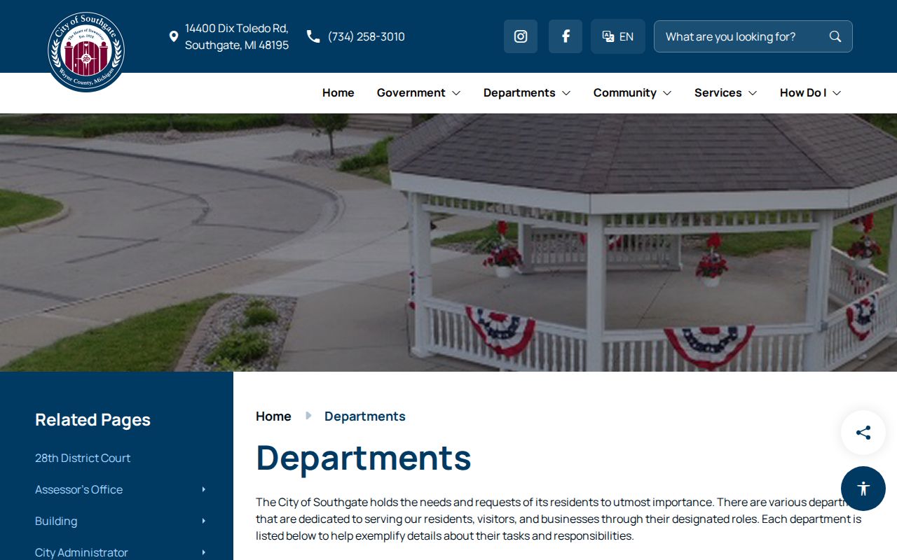 Southgate neighbors municipal departments directory