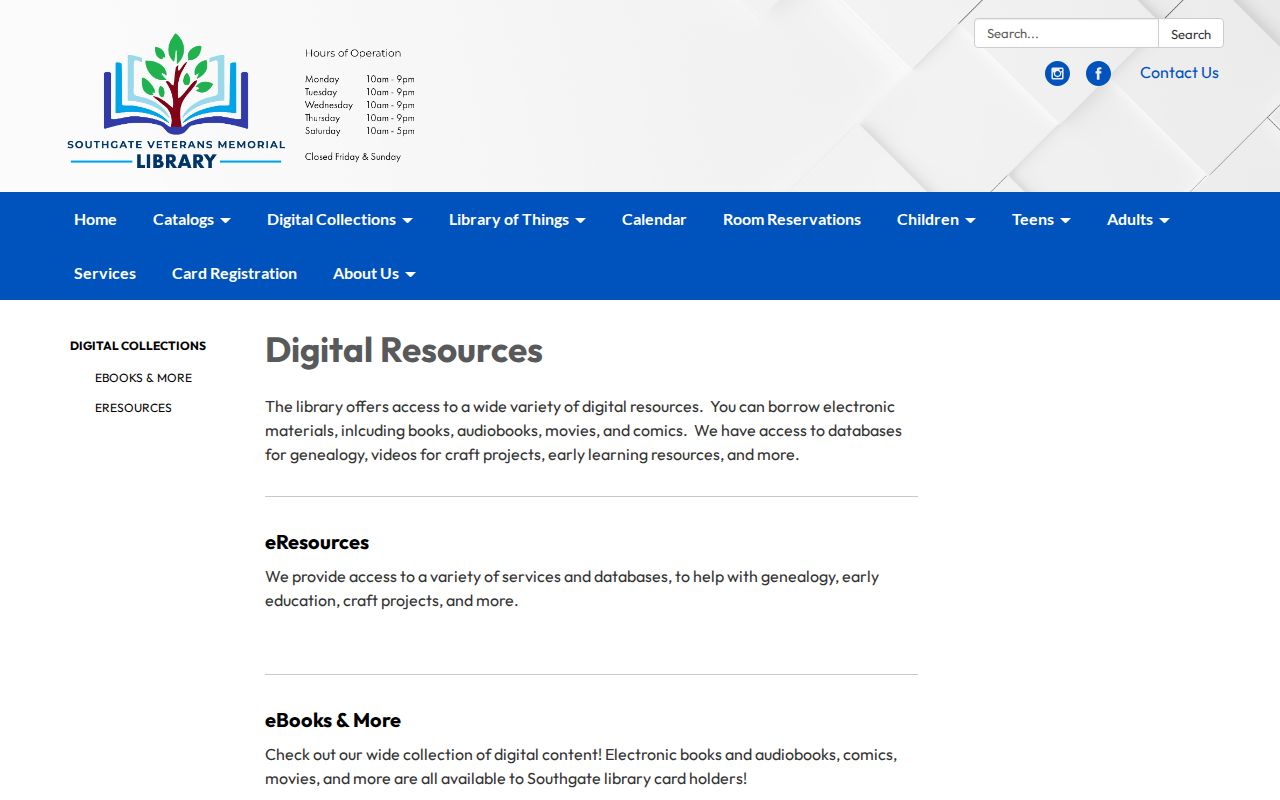 Southgate city directory research through the library digital resources