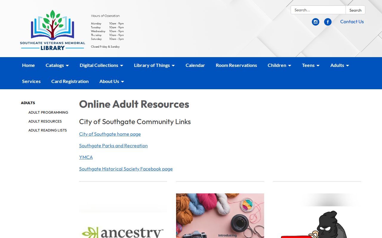 Southgate city directory genealogy resources at the library